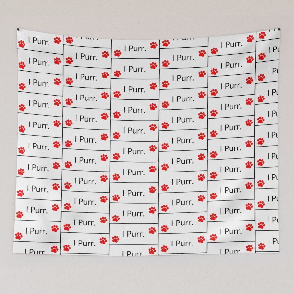 Item preview, “ I Purr” Red Cat Paws I Purr Cat lovers Cat addicts Cat mamas Cat Owners  designed and sold by OneCatShop.