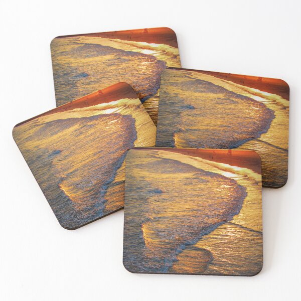 Item preview, Golden Sunset Waves Rolling Onto Sandy Beach designed and sold by TheHikersEye.
