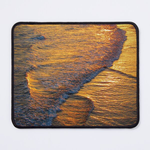 Item preview, Golden Sunset Waves Rolling Onto Sandy Beach designed and sold by TheHikersEye.
