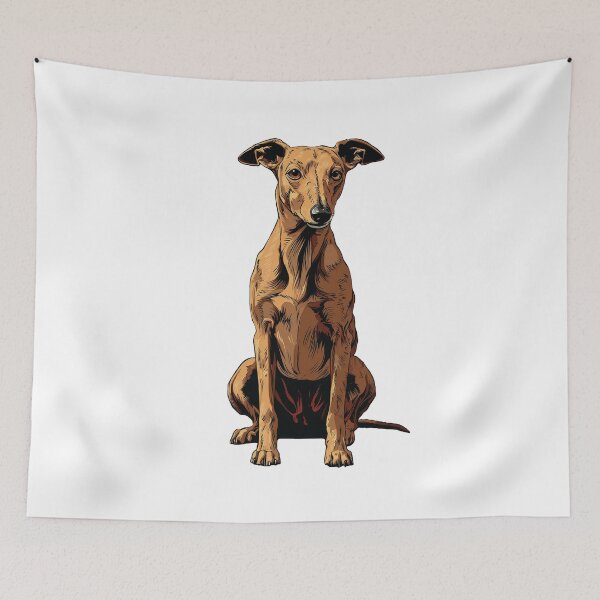 Item preview, Ilustración de un perro whippet rojo designed and sold by whyitsme.