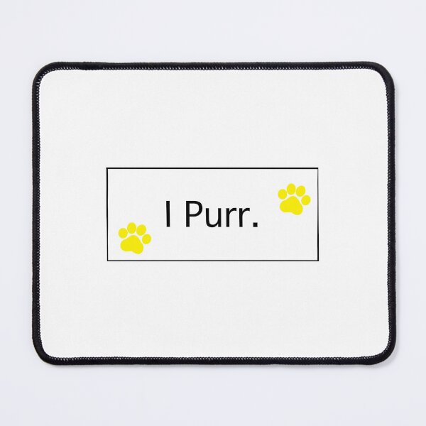 Item preview, “I Purr” Yellow Cat Paws I Purr Cat lovers Cat addicts Cat mamas Cat Owners designed and sold by OneCatShop.