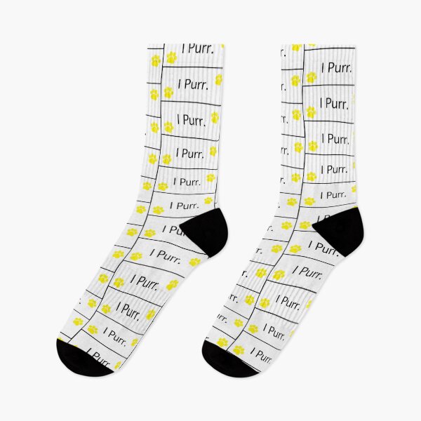 Item preview, “I Purr” Yellow Cat Paws I Purr Cat lovers Cat addicts Cat mamas Cat Owners  designed and sold by OneCatShop.
