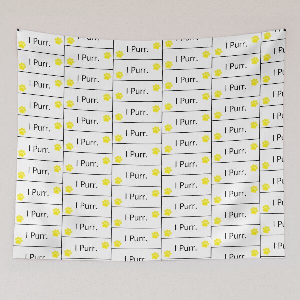 Item preview, “I Purr” Yellow Cat Paws I Purr Cat lovers Cat addicts Cat mamas Cat Owners  designed and sold by OneCatShop.