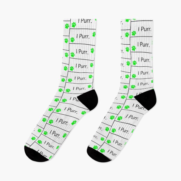 Item preview, “I Purr” Green Cat Paws I Purr Cat lovers Cat addicts Cat mamas Cat Owners  designed and sold by OneCatShop.