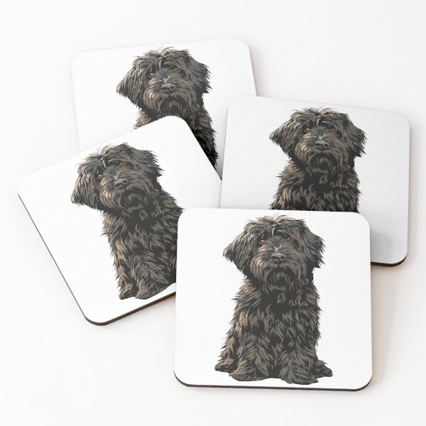 Item preview, Black Tibetan Terrier Dog Illustration designed and sold by whyitsme.