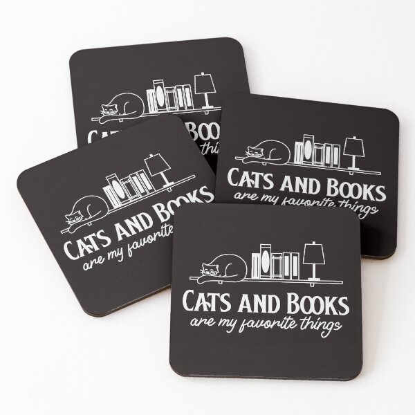Item preview, Books and Cats Are My Favorite Things Design | Cat and Book Lover | Cozy Reader Design designed and sold by swdesigns714.