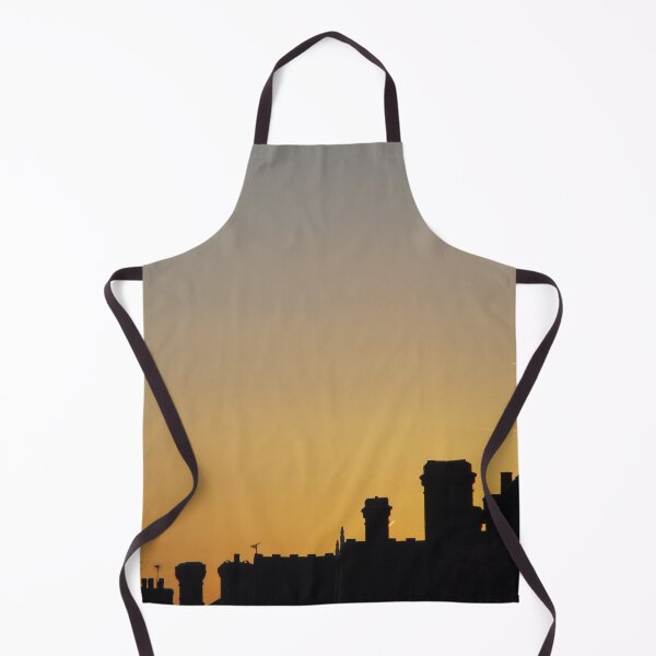 Item preview, Headcorn Chimney Pots against an Orange Sky designed and sold by Katy Fryd.