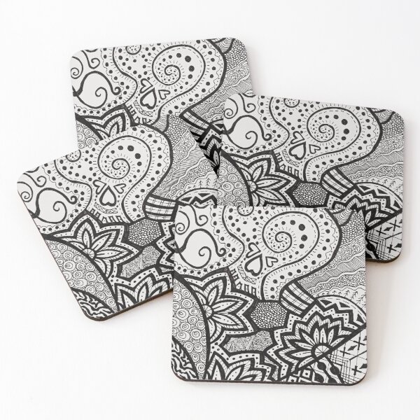 Item preview, Black and White Fields of Flowers designed and sold by AnnieAlive61.