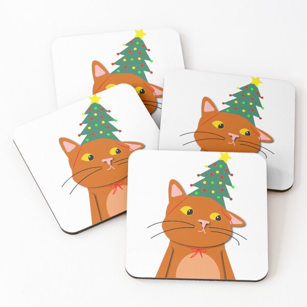 Item preview, Christmas Cat with Christmas Tree designed and sold by ArtYuly.