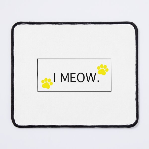 Item preview, “ I Meow” Yellow Cat Paws I Meow Cat lovers Cat addicts Cat mamas Cat Owners designed and sold by OneCatShop.
