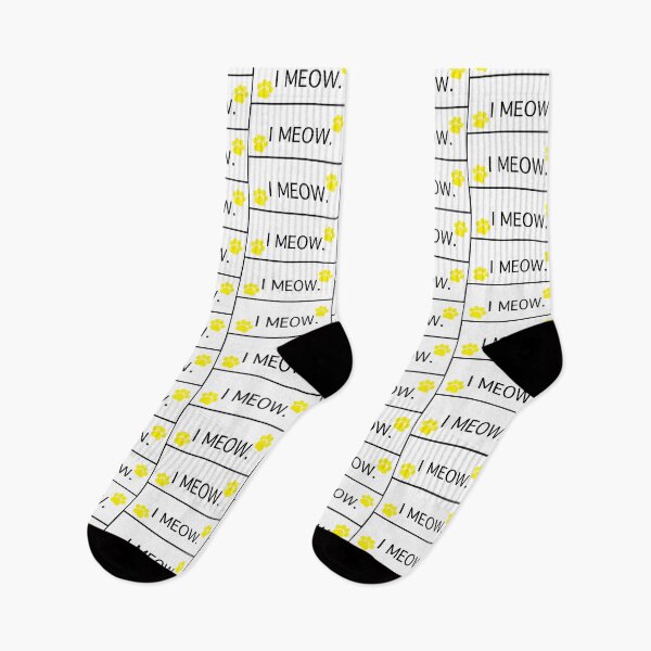 Item preview,  “ I Meow” Yellow Cat Paws I Meow Cat lovers Cat addicts Cat mamas Cat Owners  designed and sold by OneCatShop.