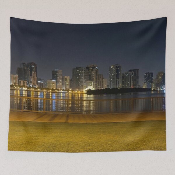 Item preview, Sharjah city at night designed and sold by Ameliatra Design.