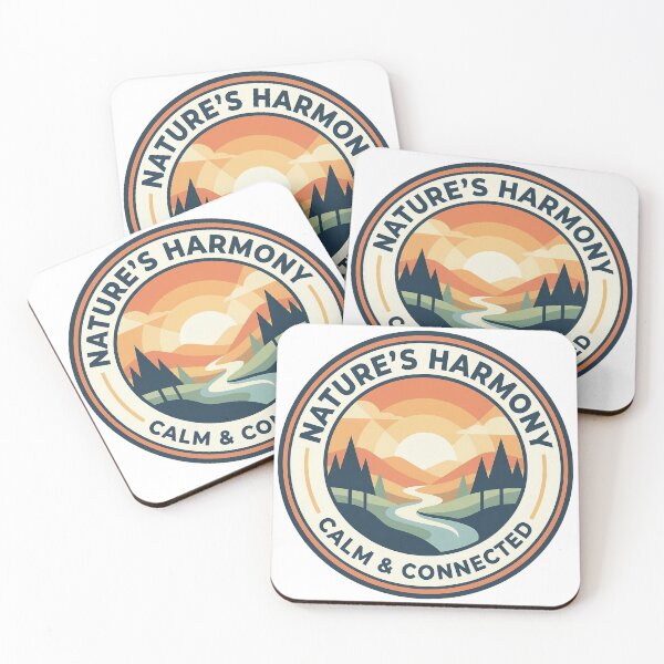 Item preview, Nature's Harmony - Calm & Connected Retro Mountain Sunset Badge designed and sold by Robo-toons.