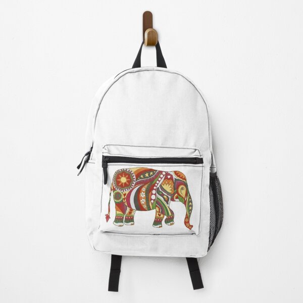 Item preview, Vintage Psychedelic Elephant Art White– Retro Hippie Rainbow Groovy Peace Design designed and sold by Kellie Espie Art.