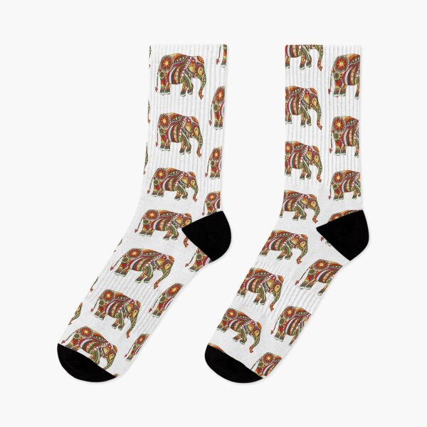 Item preview, Vintage Psychedelic Elephant Art White– Retro Hippie Rainbow Groovy Peace Design designed and sold by Kellie Espie Art.