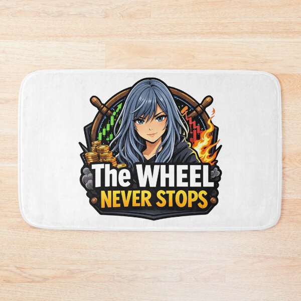 Item preview, The Wheel Never Stops – Options Wheel Strategy Meme | Theta Gang Income Trading designed and sold by VolatilityEdge.