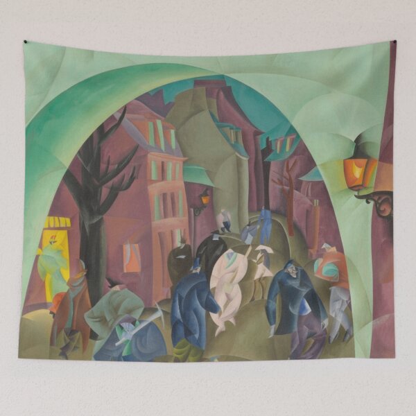 Item preview, Cubist Illustration Urban Street Scene Modern Art Collectors designed and sold by RickE.