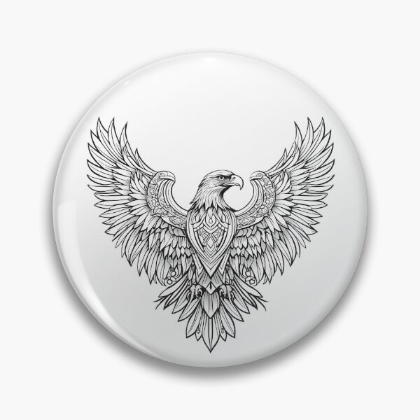 Item preview, Ornamental Eagle Line Art - 1 designed and sold by RELAX STATION.