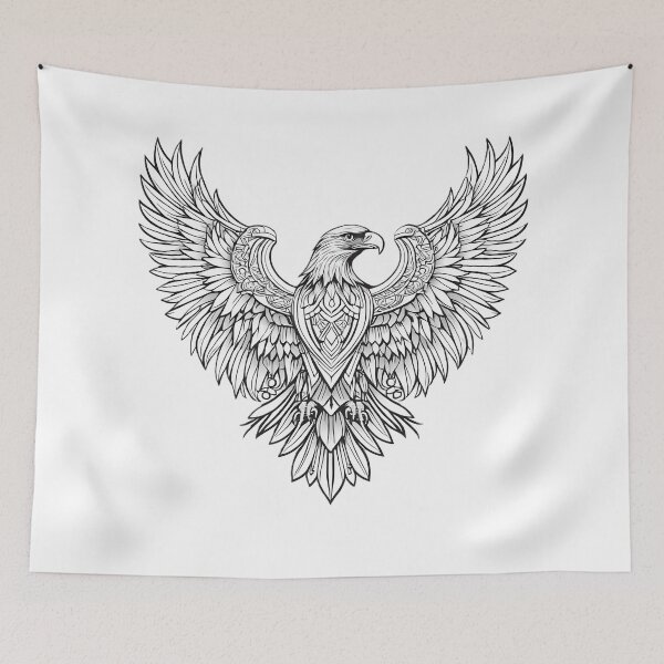 Item preview, Ornamental Eagle Line Art - 1 designed and sold by RELAX STATION.