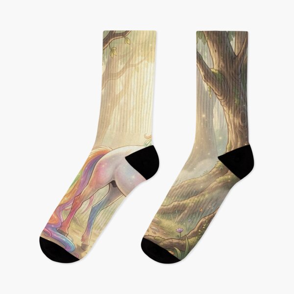 Item preview,  Magical Rainbow Unicorn in an Enchanted Forest designed and sold by FrenchRomani.