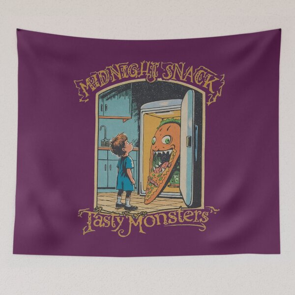 Item preview, Midnight Snack Tasty Monsters Pizza designed and sold by VantagePrints.