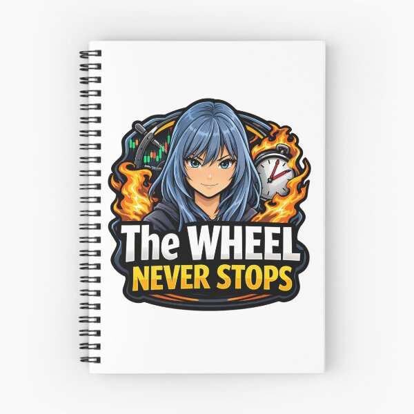 Item preview, The Wheel Never Stops – Options Wheel Strategy Trader | Premium Selling Meme | Theta Gang designed and sold by VolatilityEdge.