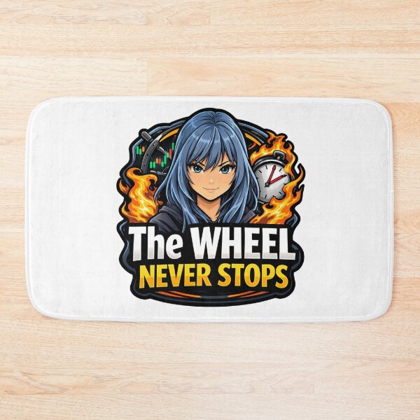Item preview, The Wheel Never Stops – Options Wheel Strategy Trader | Premium Selling Meme | Theta Gang designed and sold by VolatilityEdge.