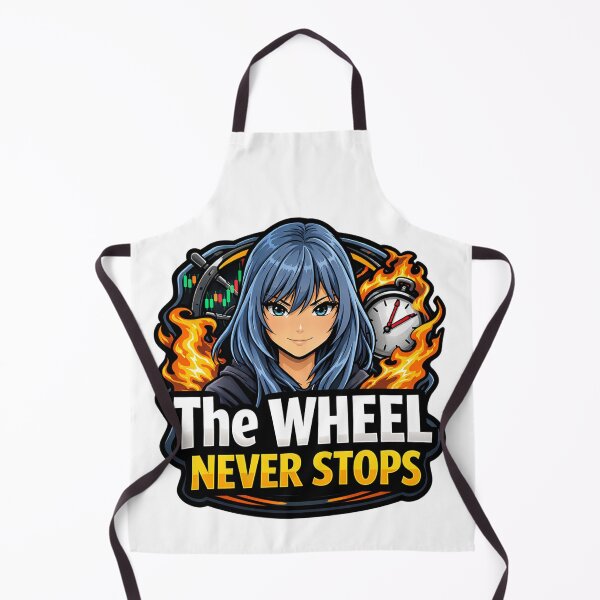 Item preview, The Wheel Never Stops – Options Wheel Strategy Trader | Premium Selling Meme | Theta Gang designed and sold by VolatilityEdge.
