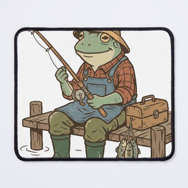 Item preview, Frog Fisherman designed and sold by pictranoosa.