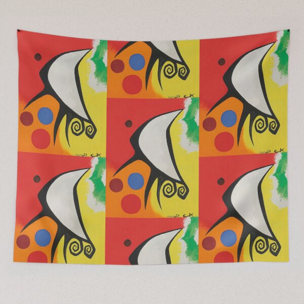 Item preview, Surreal Shapes Inspired by Joan Miró – Minimalist Colorful Modern Art designed and sold by Bondira-Spono.