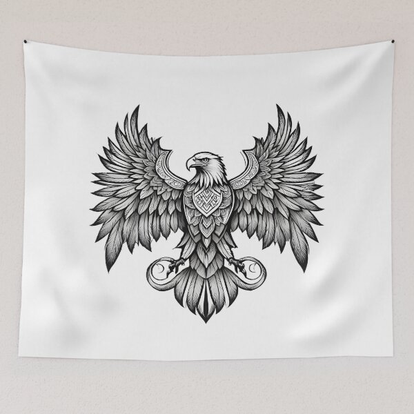 Item preview, Ornamental Eagle Line Art - 2 designed and sold by RELAX STATION.