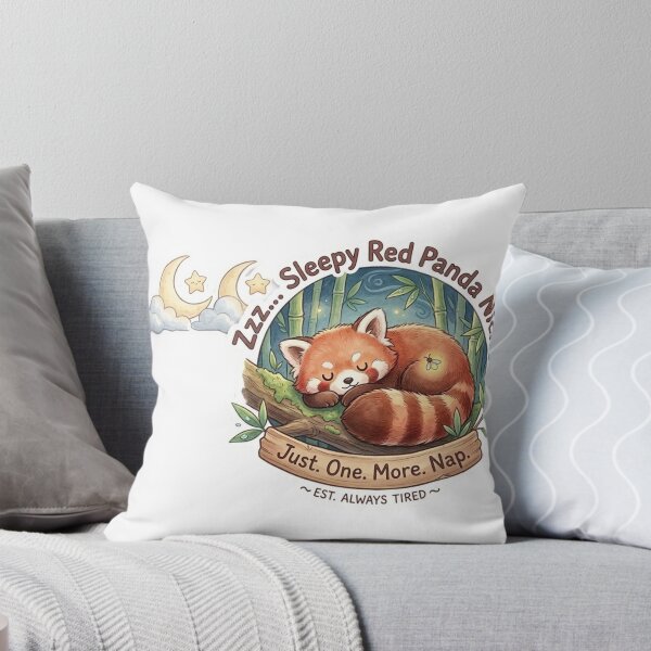 Item preview, Sleepy Red Panda - Just One More Nap Always Tired Aesthetic designed and sold by Wear Sculpt.