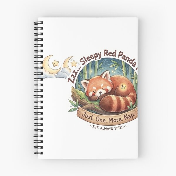 Item preview, Sleepy Red Panda - Just One More Nap Always Tired Aesthetic designed and sold by Wear Sculpt.
