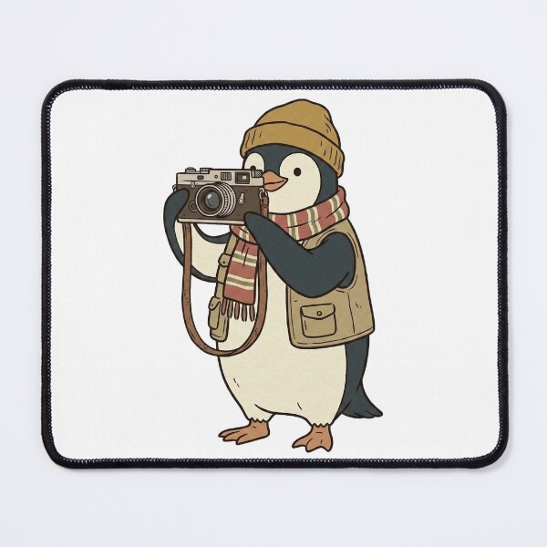 Item preview, Penguin Photographer with Film Camera designed and sold by pictranoosa.