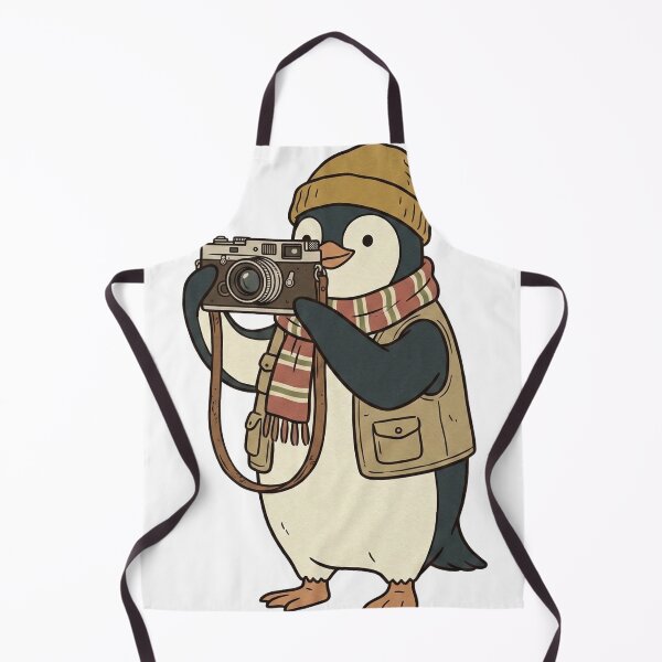 Item preview, Penguin Photographer with Film Camera designed and sold by pictranoosa.
