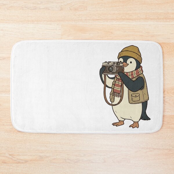 Item preview, Penguin Photographer with Film Camera designed and sold by pictranoosa.