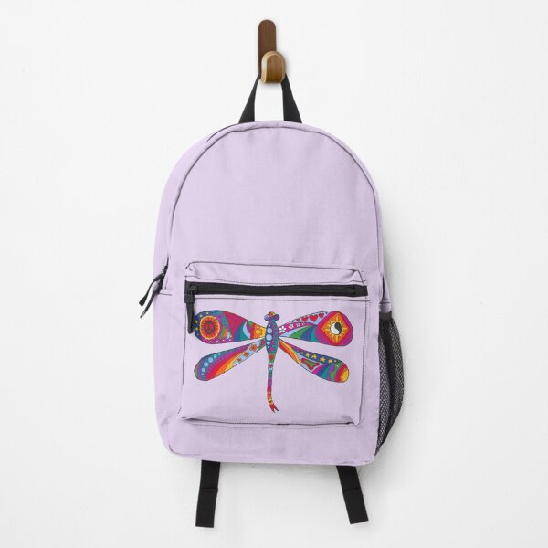 Item preview, Psychedelic Dragonfly Art Lilac– Retro Hippie Rainbow Groovy Peace Design designed and sold by Kellie Espie Art.