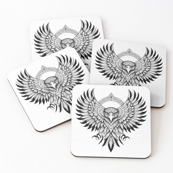 Item preview, Ornamental Eagle Line Art - 3 designed and sold by RELAX STATION.