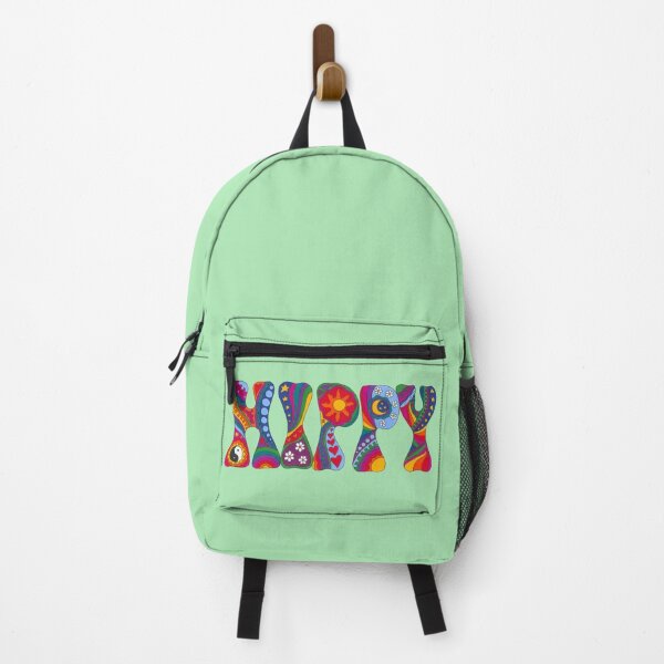 Item preview, Psychedelic Hippy Art Green– Retro Hippie Rainbow Groovy Peace Design designed and sold by Kellie Espie Art.