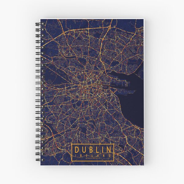 Item preview, Dublin, Ireland Map - City At Night designed and sold by deMAP.