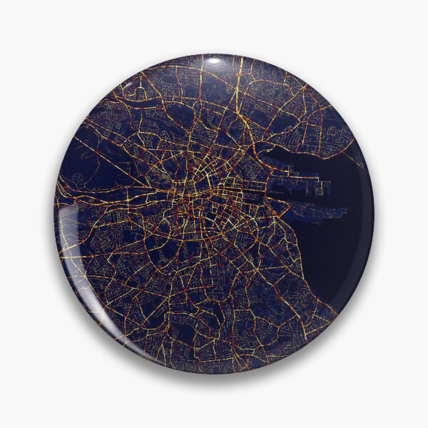 Item preview, Dublin, Ireland Map - City At Night designed and sold by deMAP.