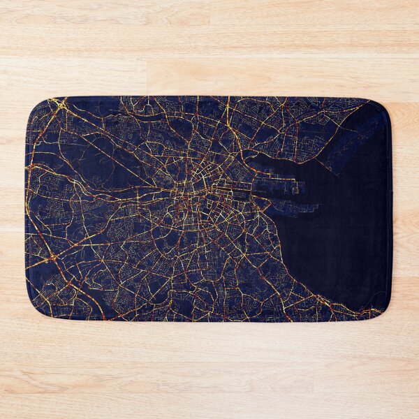Item preview, Dublin, Ireland Map - City At Night designed and sold by deMAP.