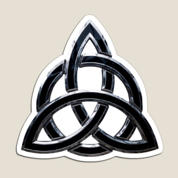 The Silver Triquetra: Ancient Celtic Trinity Knot Magnet