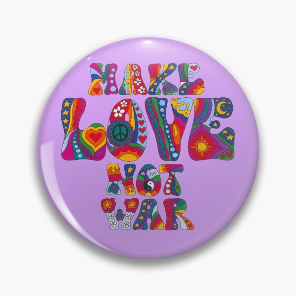 Item preview, Psychedelic Love Not War Art Lilac– Retro Hippie Rainbow Groovy Peace Design designed and sold by Kellie Espie Art.