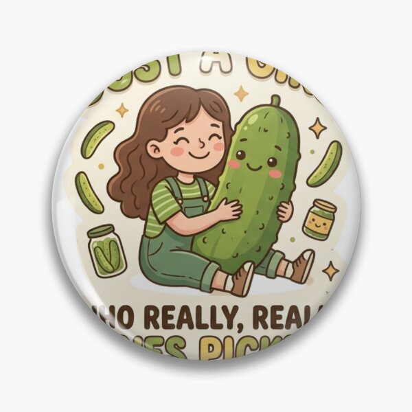 Item preview, Kawaii Just A Girl Who Really Loves Pickles Cute Aesthetic designed and sold by Wear Sculpt.