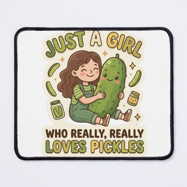 Item preview, Kawaii Just A Girl Who Really Loves Pickles Cute Aesthetic designed and sold by Wear Sculpt.