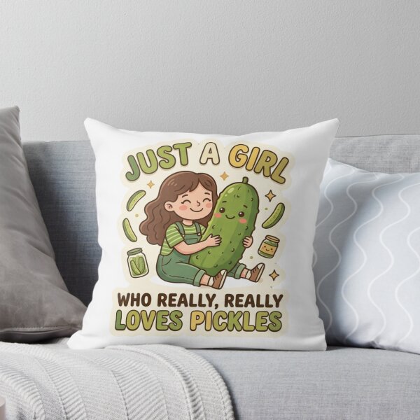 Item preview, Kawaii Just A Girl Who Really Loves Pickles Cute Aesthetic designed and sold by Wear Sculpt.