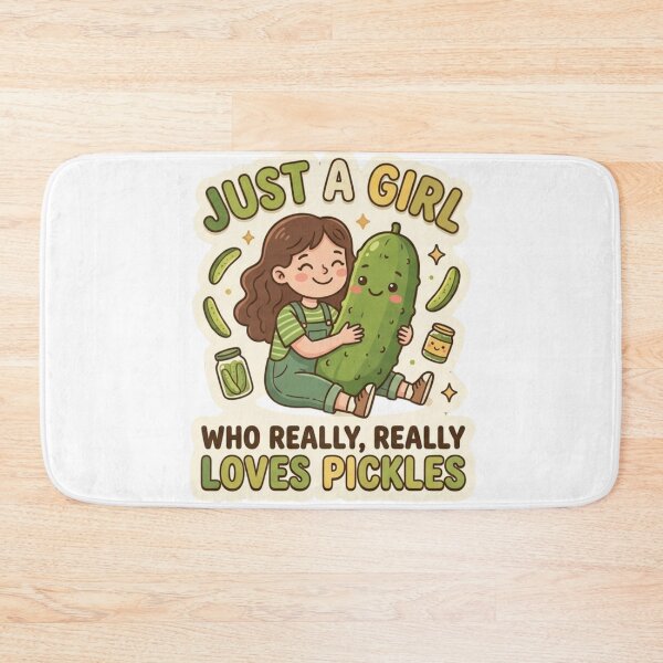 Item preview, Kawaii Just A Girl Who Really Loves Pickles Cute Aesthetic designed and sold by Wear Sculpt.