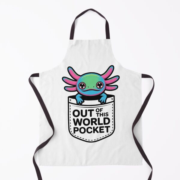 Item preview, Minimalist Glowing Axolotl Pocket - Spooky Cute Vaporwave Design designed and sold by Mr-wow.