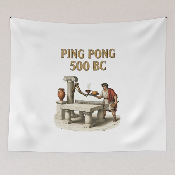 Item preview, Funny Ancient Greece Ping Pong T-Shirt - Ping Pong 500 BC Roman Greek Gift designed and sold by OhMyPingCo.